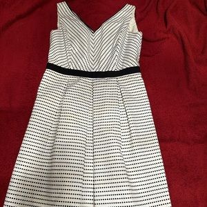 Beautiful White House Black Market Polka-Dot Dress